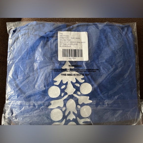 NWT FREE PEOPLE MOVEMENT My Time Logo Layer Top In Blue Combo MSRP $68 Size M - Picture 7 of 9